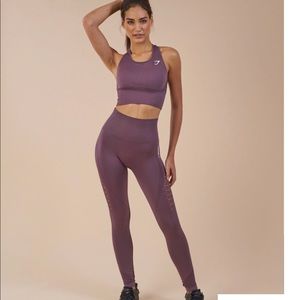 SEAMLESS ENERGY HIGH WAISTED LEGGINGS -PURPLE WASH
